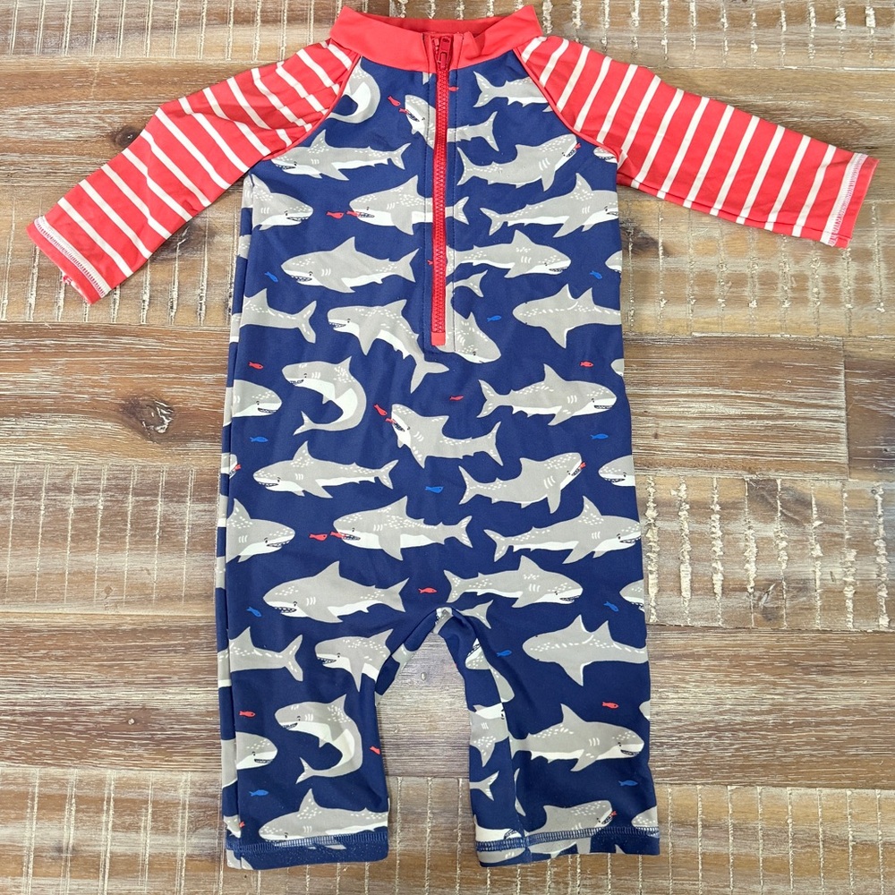 Mini Boden Baby Shark Swimsuit